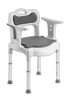 Chaise de douche/toilette réglable en hauteur - 130 kg