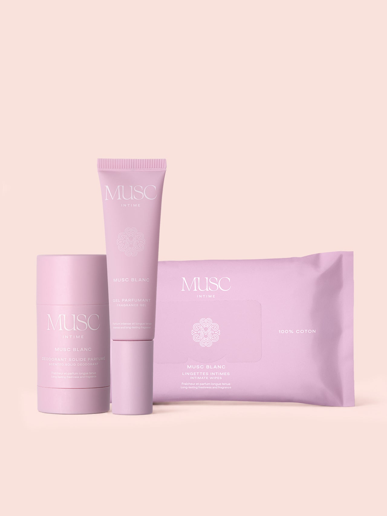 Sélection de produits Musc Intime : soins du corps et parfums